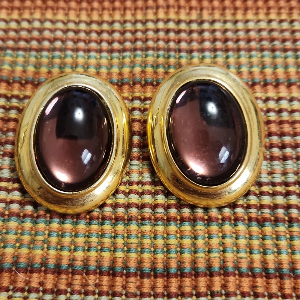 Purple Monet Earrings